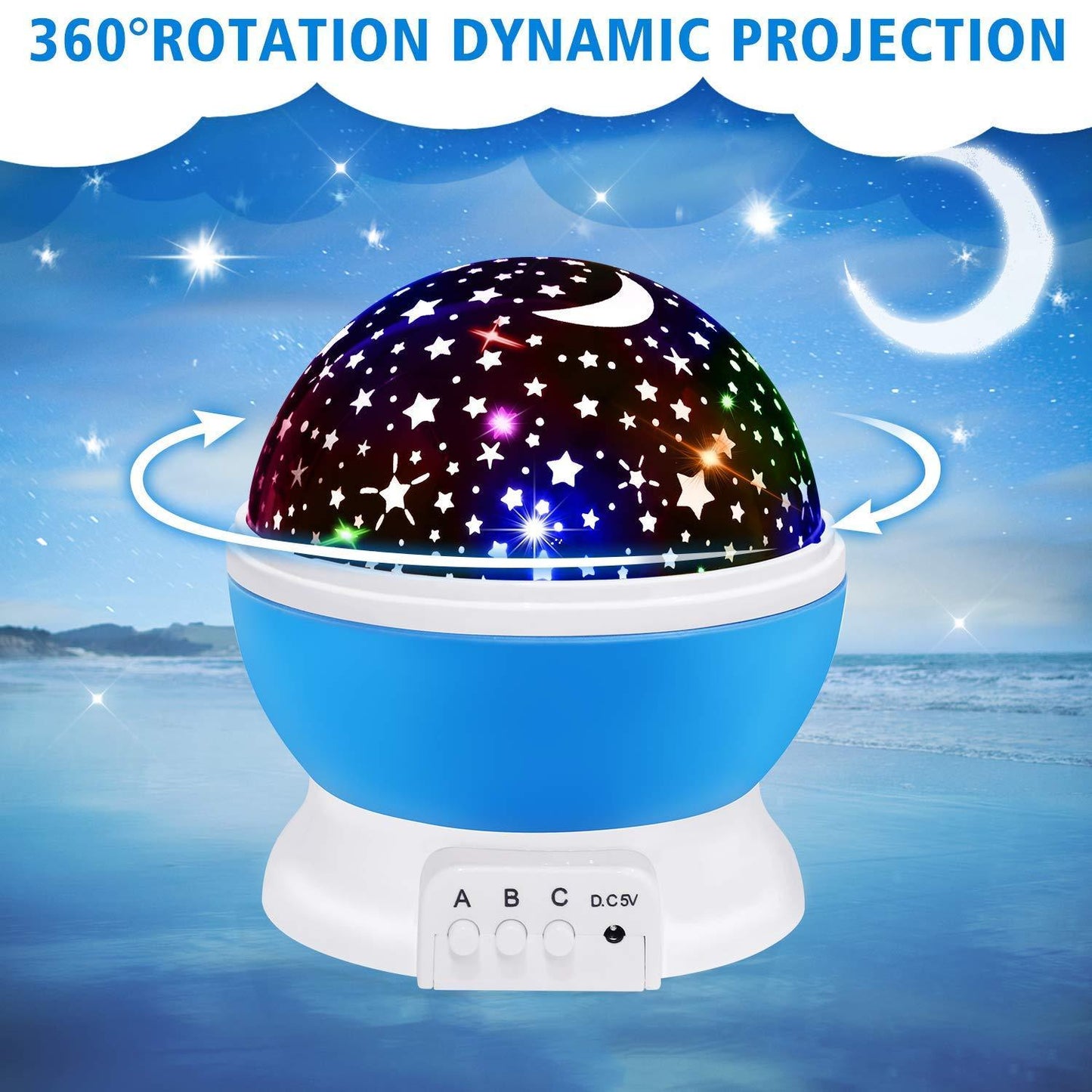 Galaxy Star Color Changing 360 Rotating Projection Lamp